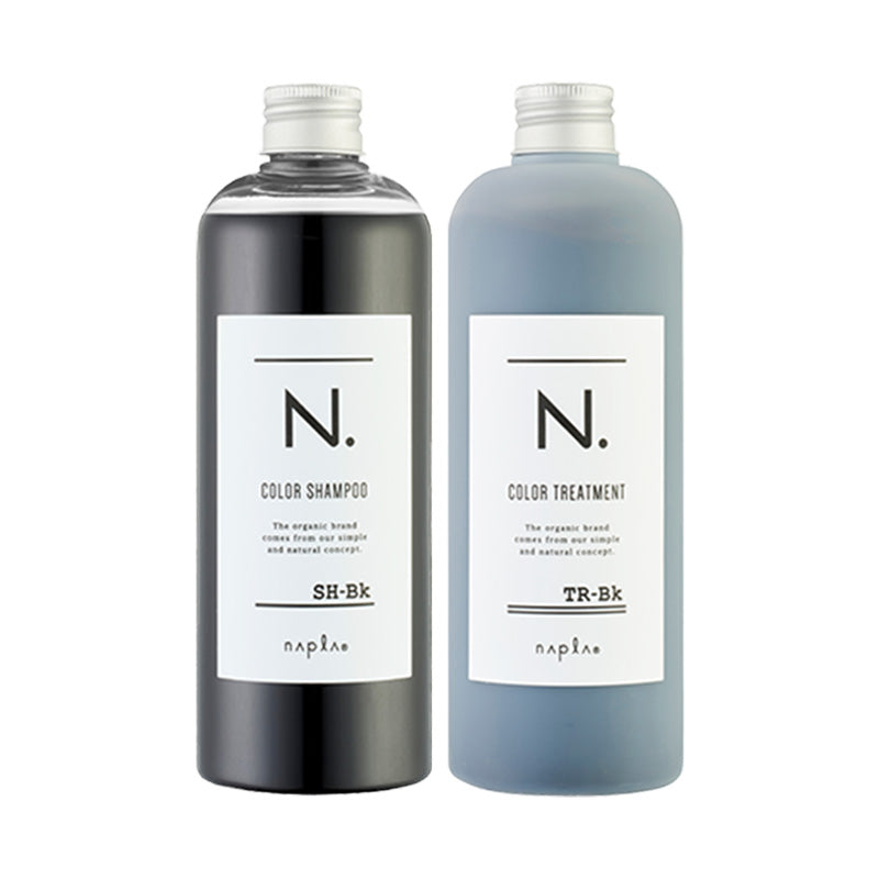 〈セット〉ナプラ N. エヌドット カラーシャンプー Bk (ブラック) 320ml ＆ カラートリートメント Bk (ブラック) 300g